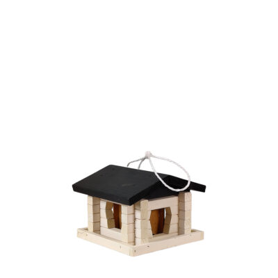 Bird Feeder Classic Loghouse, small, white — white 1x1