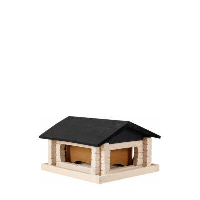Bird Feeder Classic Loghouse, medium, white — white 1x1