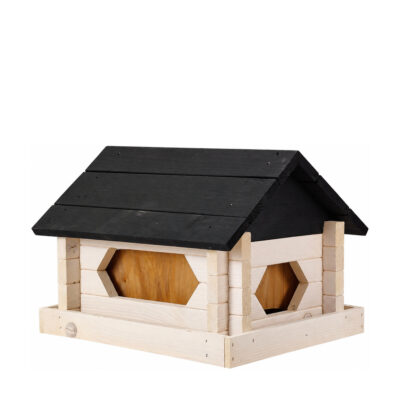 Bird Feeder Classic Loghouse, extra large, white — white 1x1