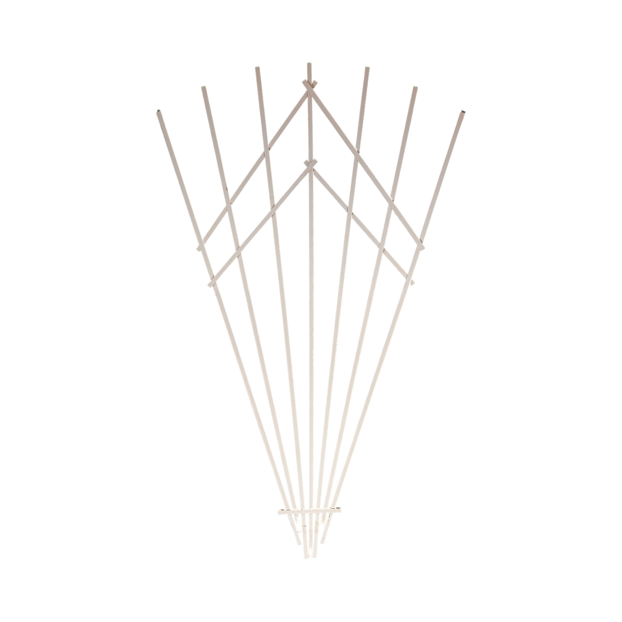 Folding wooden fan-shaped flower trellis, large, white, size 100 x 200 cm — white 1x1
