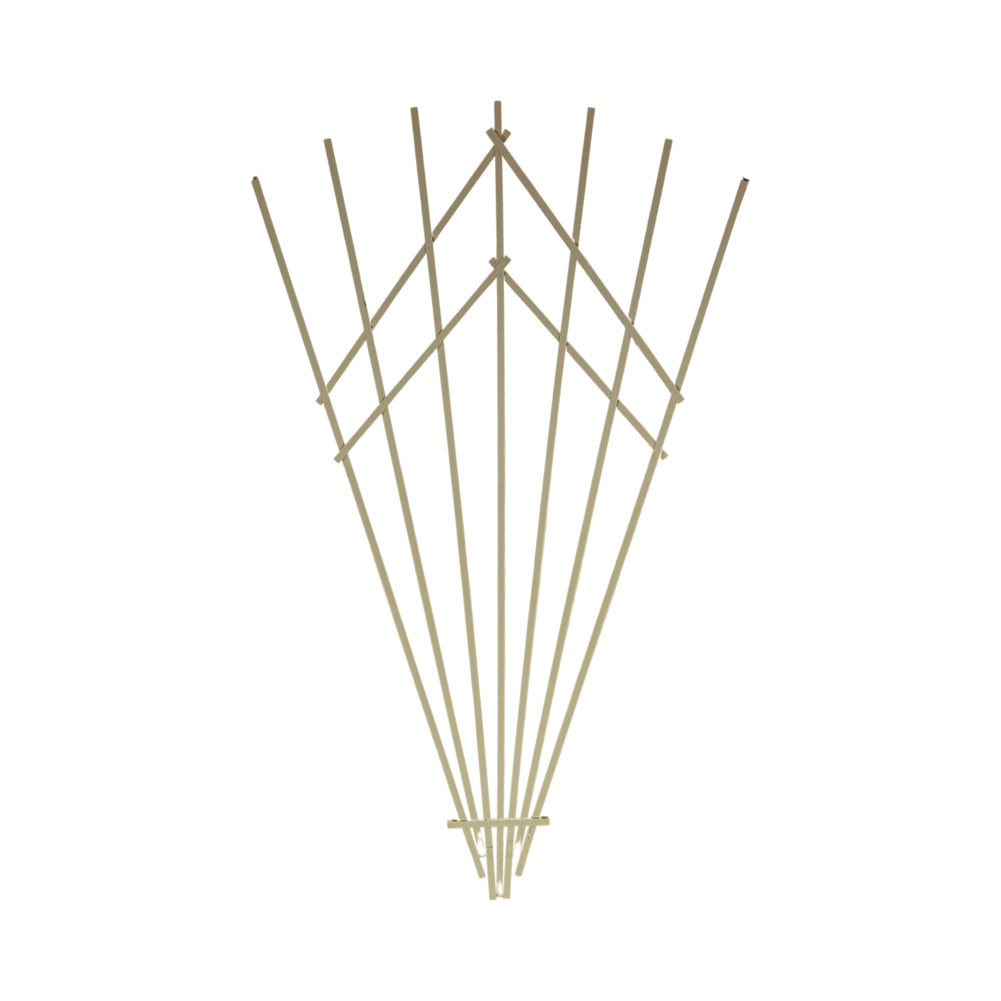 Folding wooden fan-shaped flower trellis, large, green, size 100 x 200 cm — white 1x1