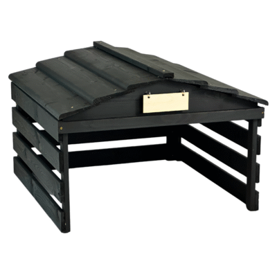 Robotic lawn mower garage, black/black